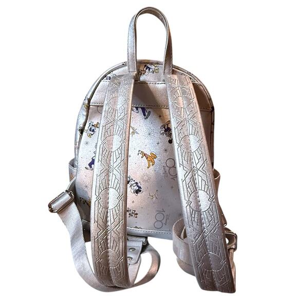 Loungefly Disney100 Anniversary Mickey & Friends Silver Opalescent Mini Backpack main image 8